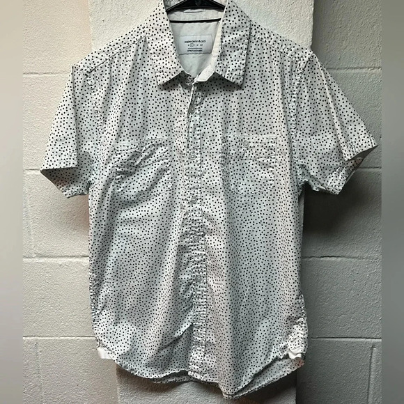 PAPER DENIM & CLOTH I Men's
Button Up Shirt Adult White and black hearts - Picture 1 of 4